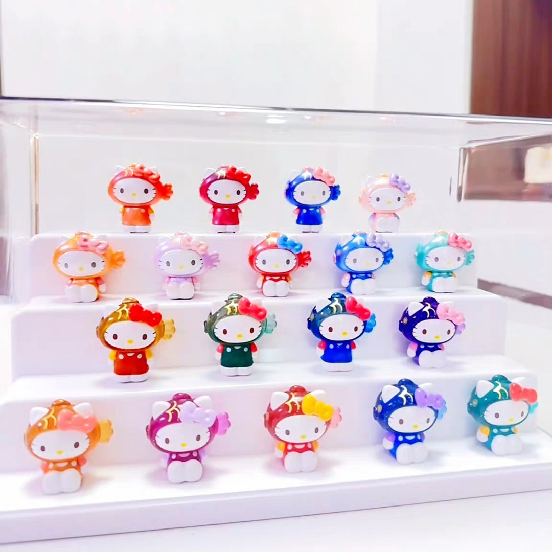 Hello-Kitty Good Lucky Koi Series Mini Beans Figures
