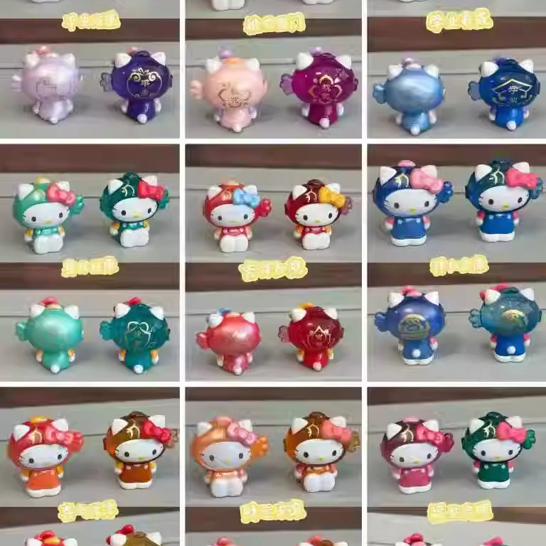 Hello-Kitty Good Lucky Koi Series Mini Beans Figures