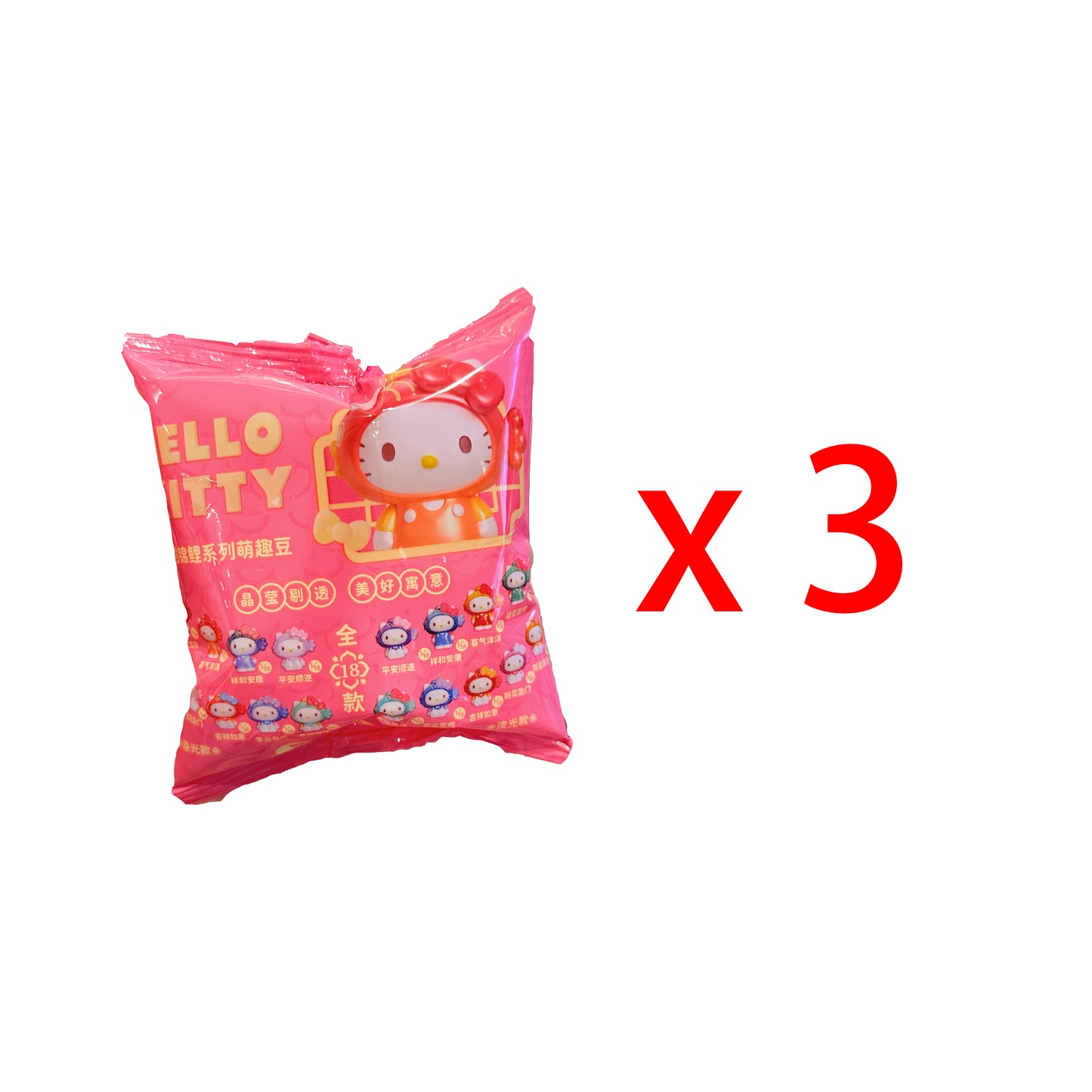 Hello-Kitty Good Lucky Koi Series Mini Beans Figures
