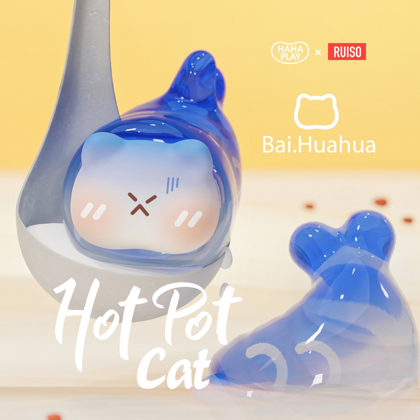 【BOGO】Bai.Huahua Hot Pot Cat Series Mini Beans Figures