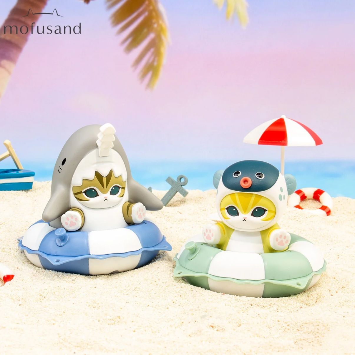 Mofusand Swimming Ring Series Figures
