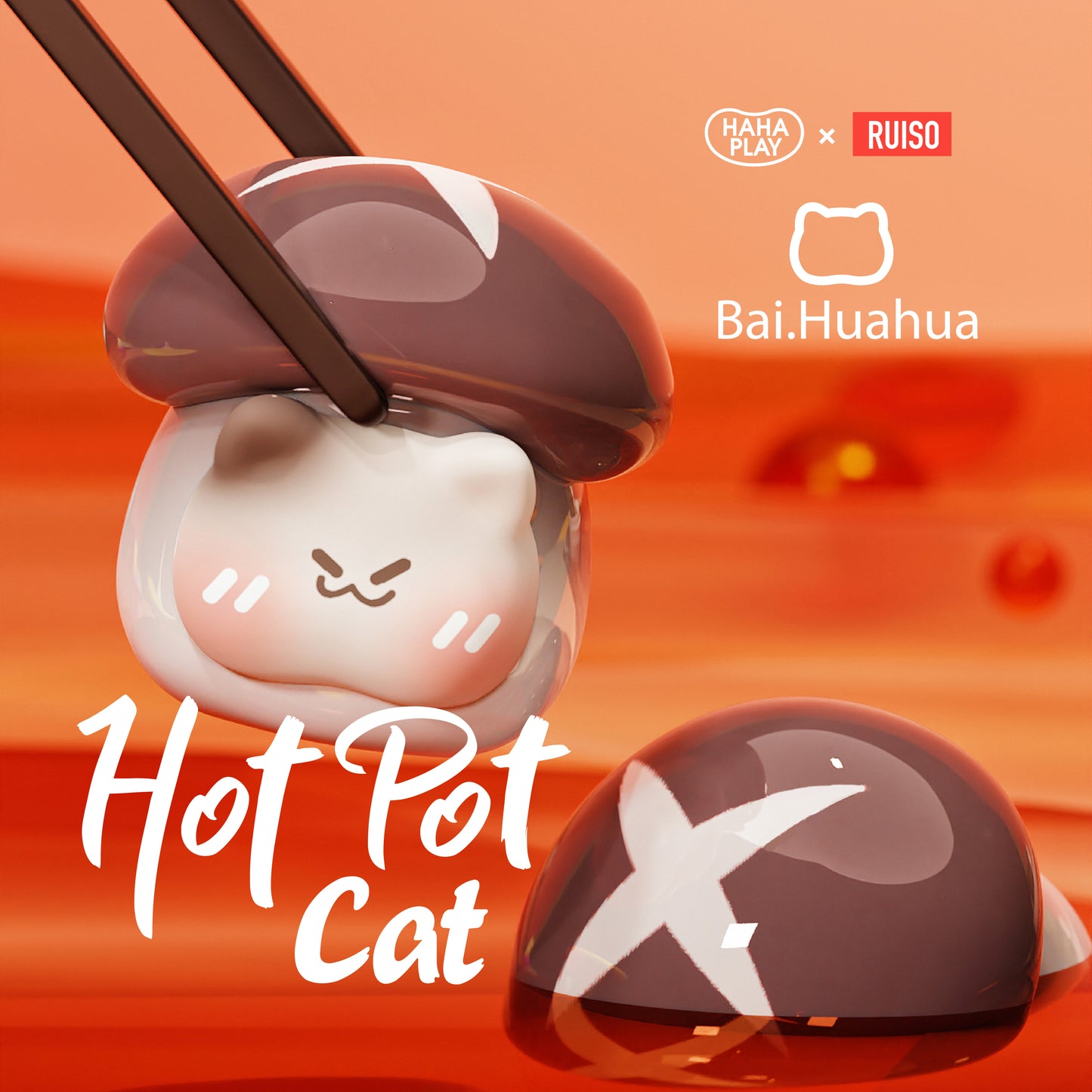 【BOGO】Bai.Huahua Hot Pot Cat Series Mini Beans Figures