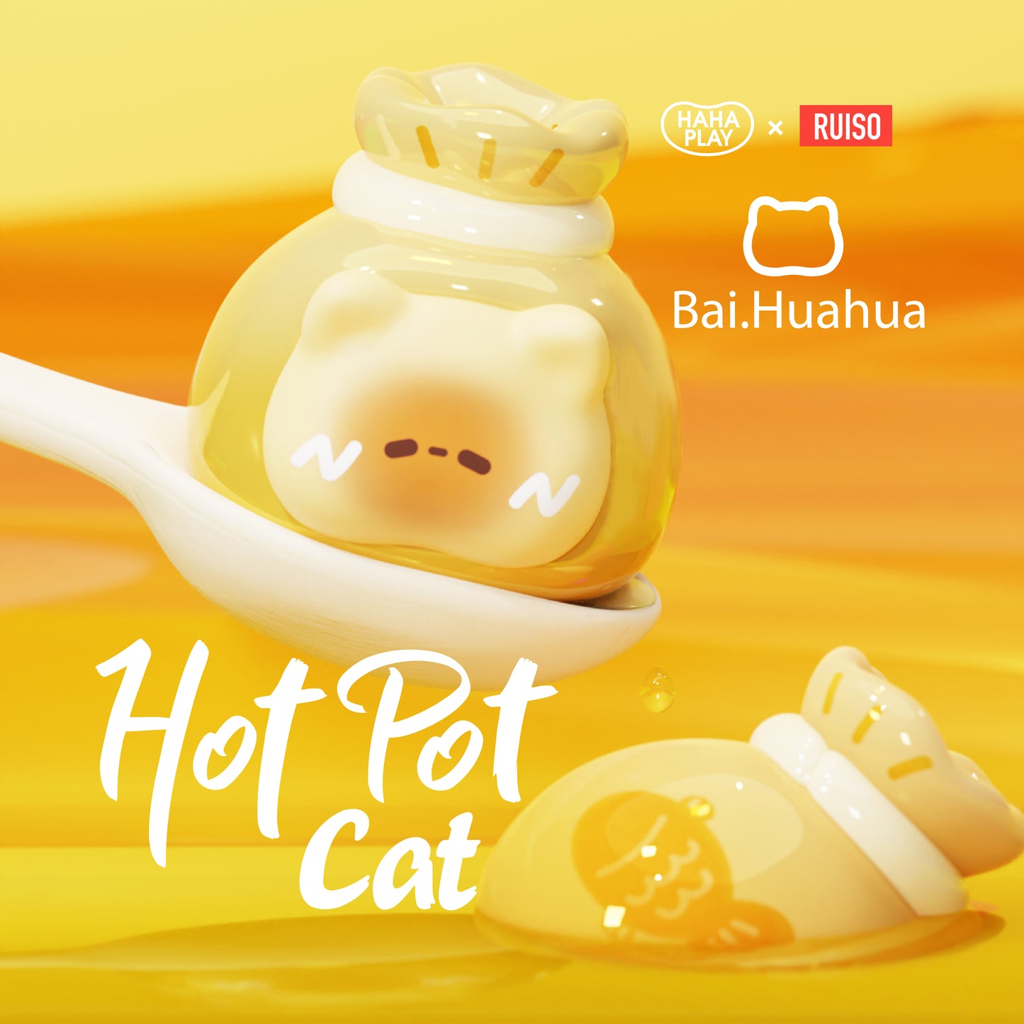【BOGO】Bai.Huahua Hot Pot Cat Series Mini Beans Figures
