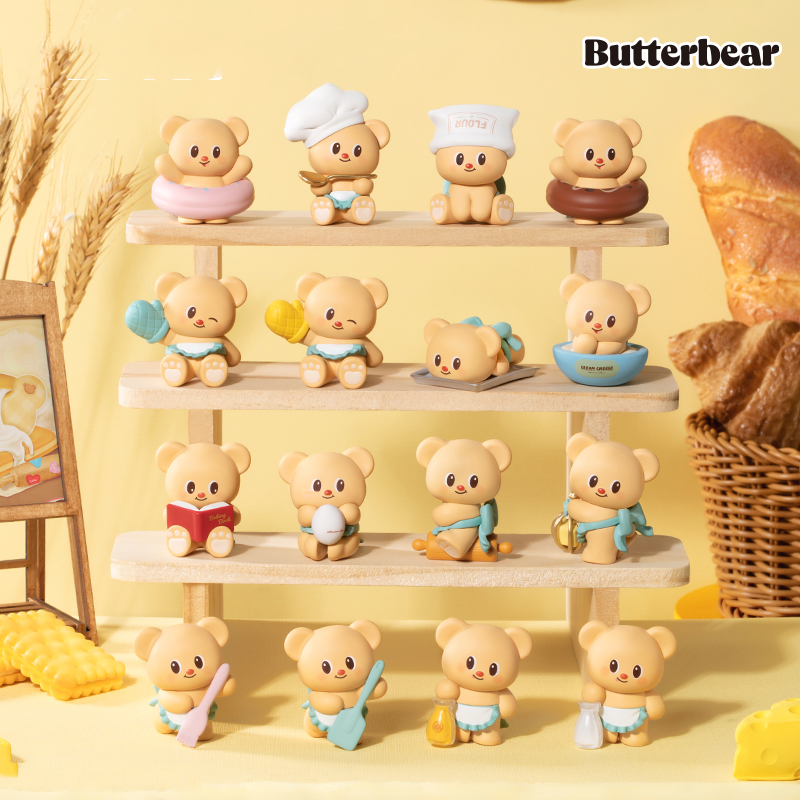 Butterbear Baked with Love Mini Beans Series Cubby Face Figures