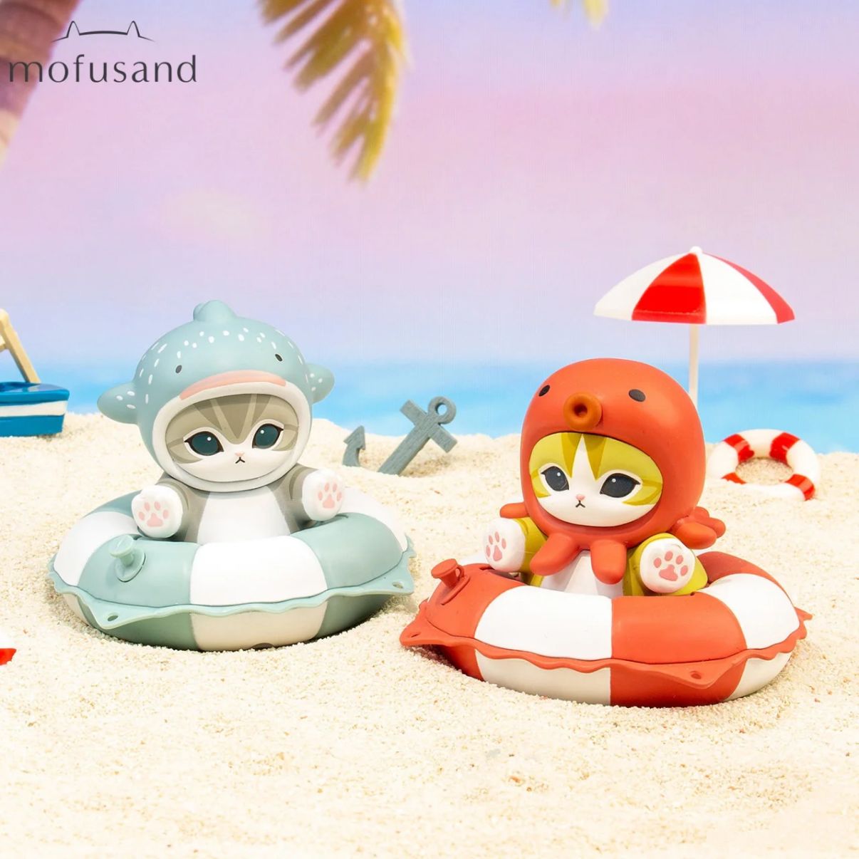 Mofusand Swimming Ring Series Figures