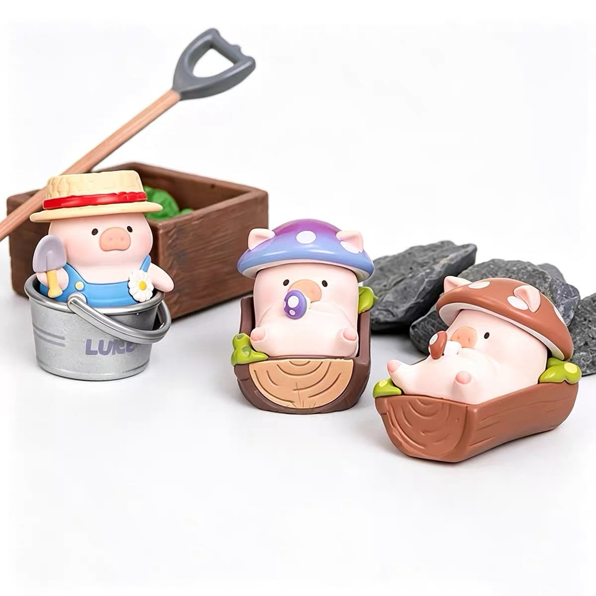Lu-lu Pig Flower Room Series Mini Bean Figures