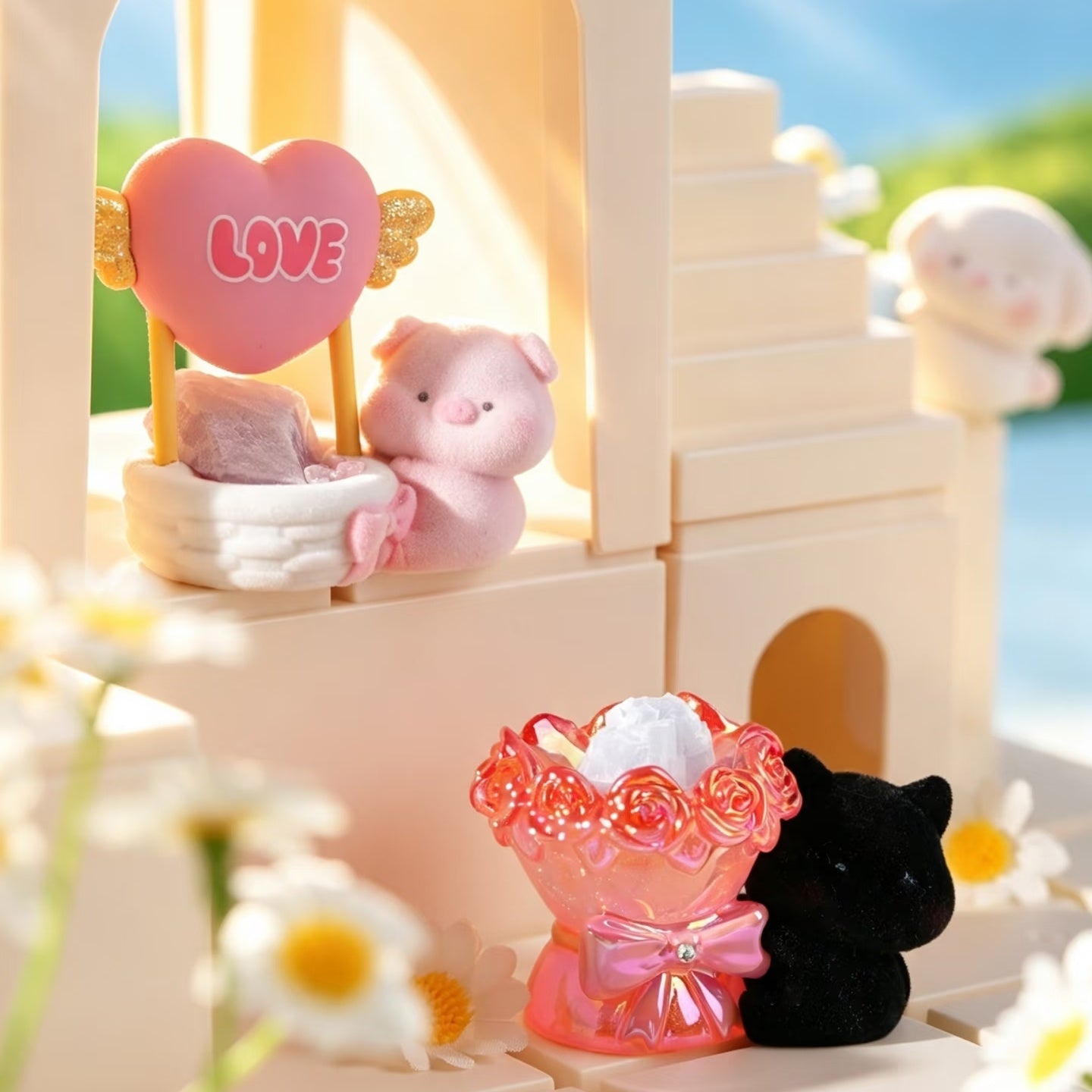 Cupid Hug Energy Crystal Stone Series Figures