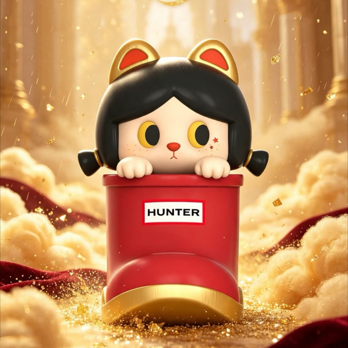 HUNTER×Beibei Cat Rain Boot Universe Series Mini Bean Figures