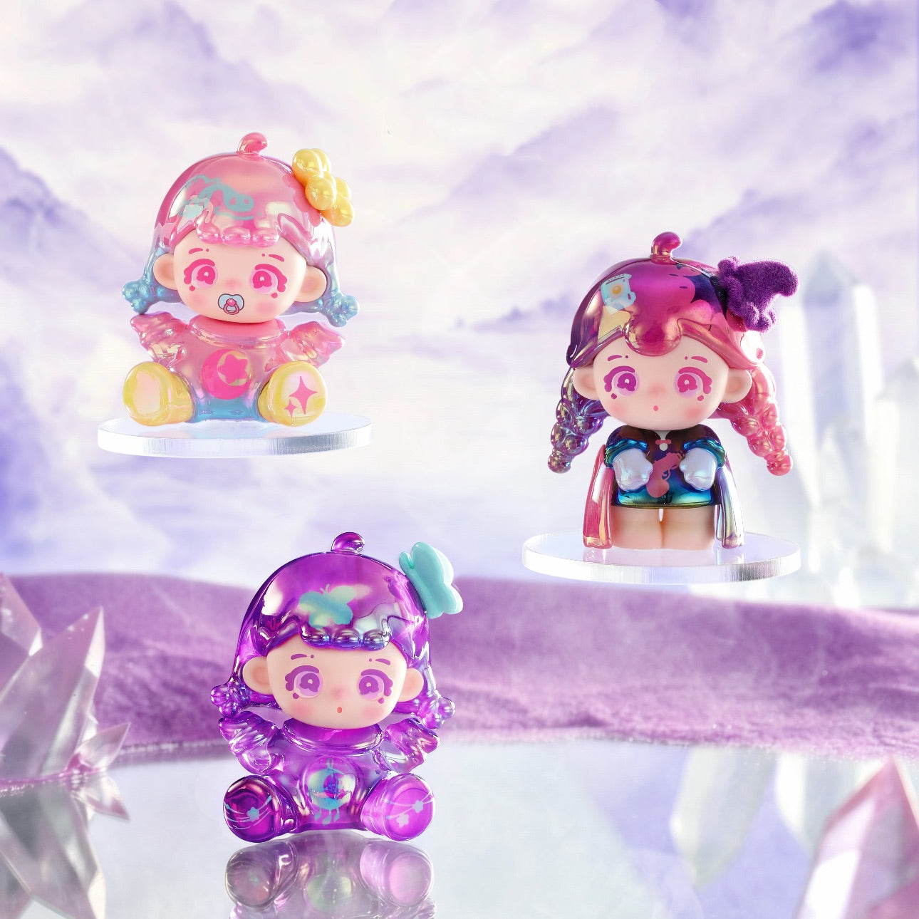 P-Peach.Three-Life Career Dream Journey Series Mini Bean Figures