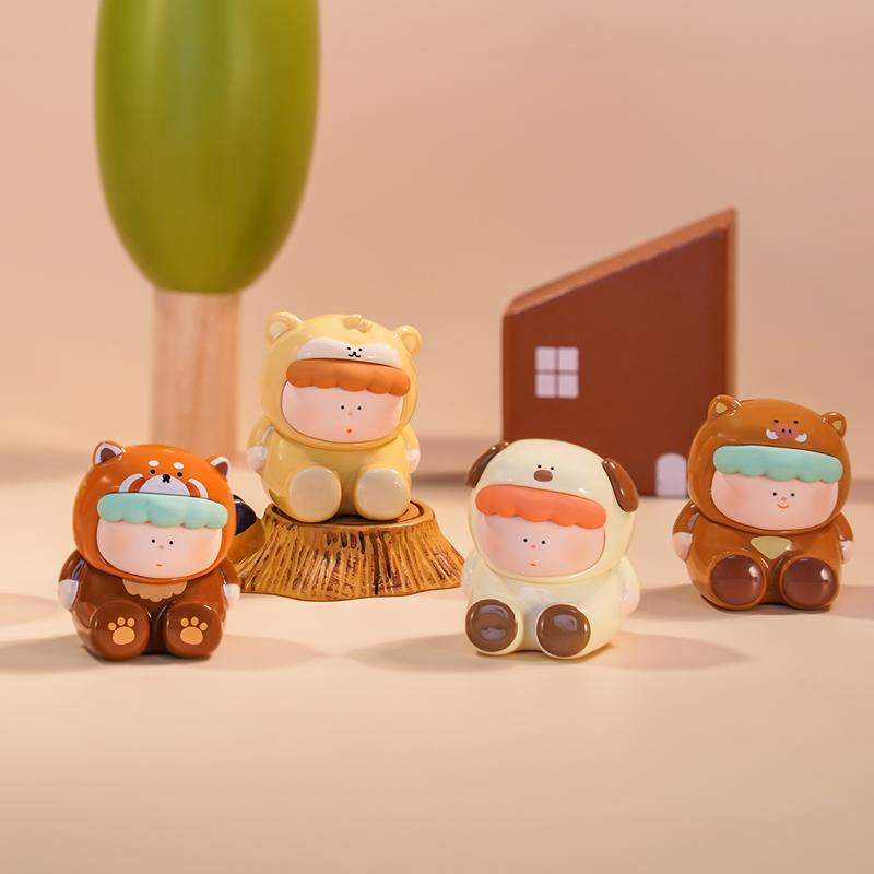Curious Baby Animal Series Mini Beans Figures